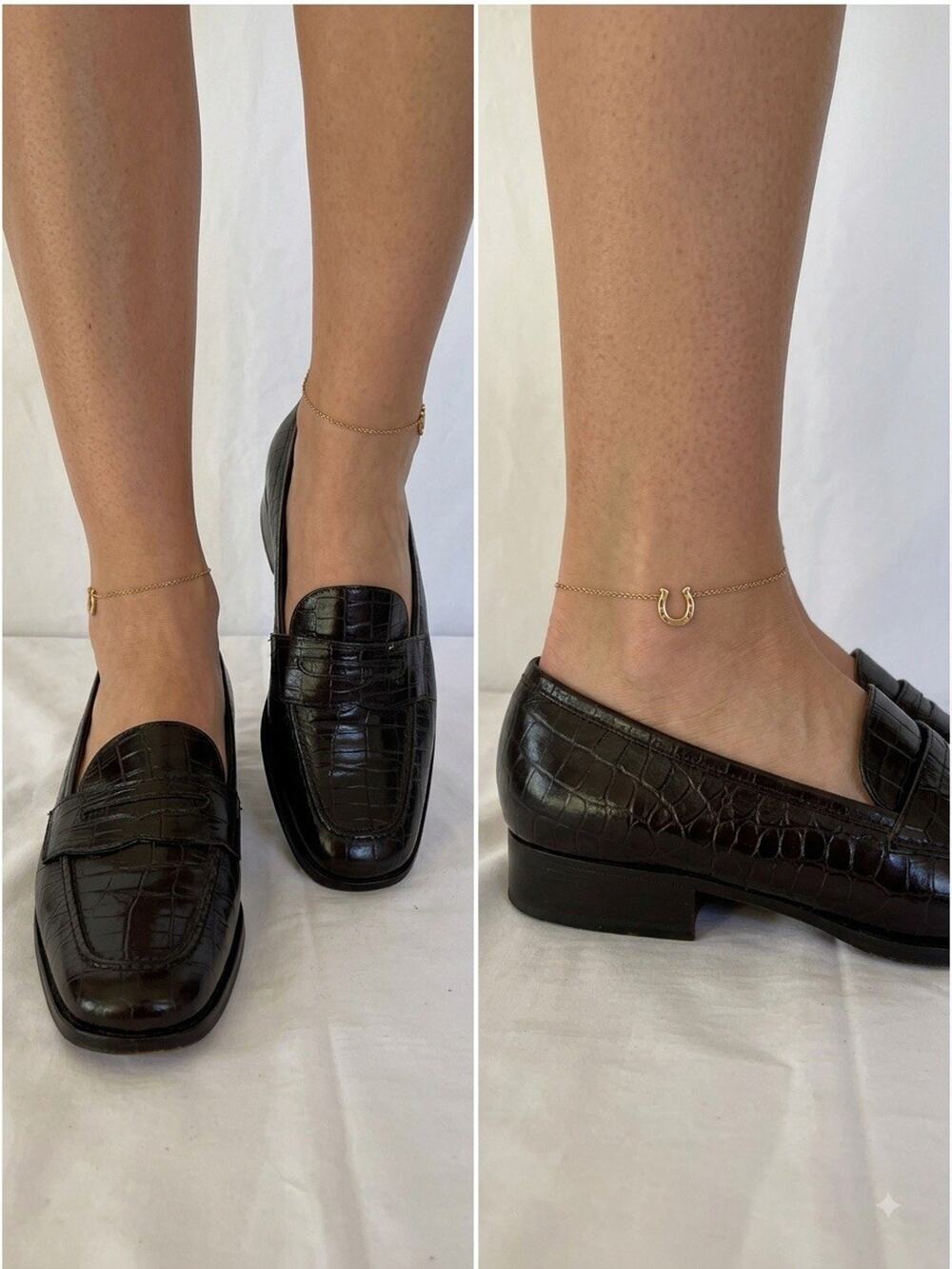 VTG Talbots Black Crocs Embossed Penny Loafers Women’s US 6M Made In Italy Y2K